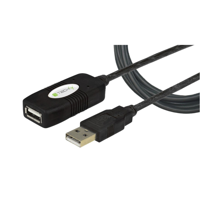 Techly IUSB-REP10TY cable USB USB 2.0 10 m USB A Negro