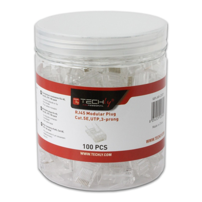 Techly IWP-JAR-C5RTY conector RJ45 Transparente