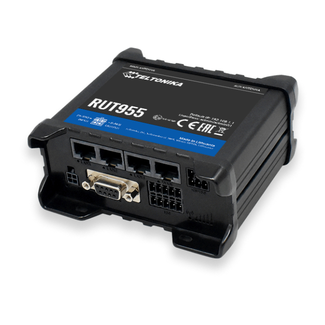 Teltonika RUT955 router inalámbrico Ethernet rápido Banda única (2,4 GHz) 4G Negro