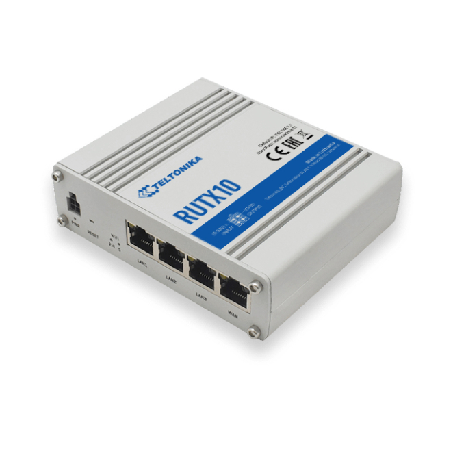 Teltonika RUTX10 router inalámbrico Gigabit Ethernet Doble banda (2,4 GHz / 5 GHz) Gris
