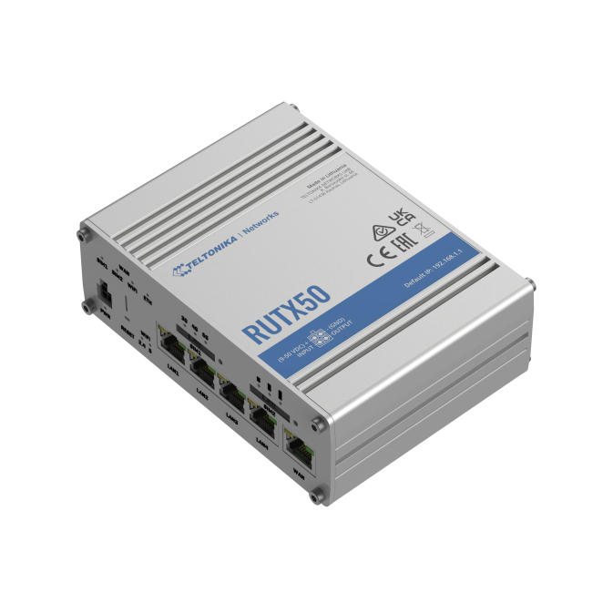 Teltonika RUTX50 router inalámbrico Gigabit Ethernet 5G Acero inoxidable