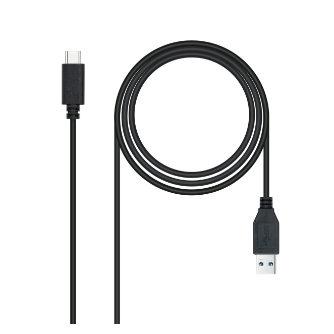 Nanocable Cable USB 3.1 Gen2 10Gbps 3A, tipo USB-C/M-A/M, negro, 1.5 m