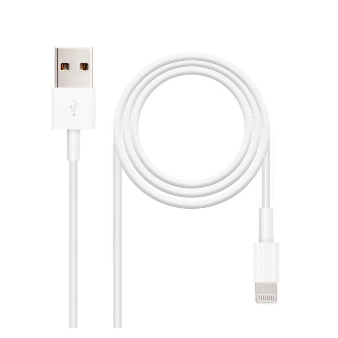 Nanocable CABLE LIGHTNING IPHONE A USB 2.0, IPHONE LIGHTNING-USB A/M, 1.0 M