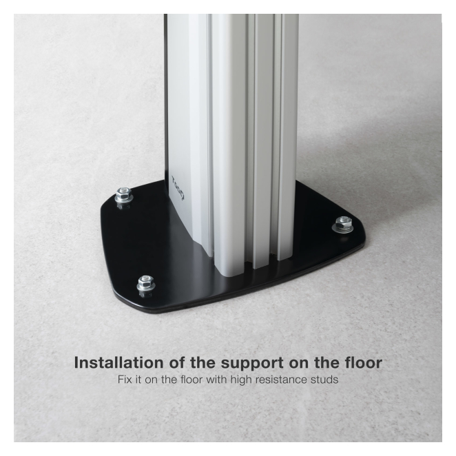 TooQ FS2270M-B Soporte para pantalla de señalización de hasta 70 pulgadas, ajuste de altura