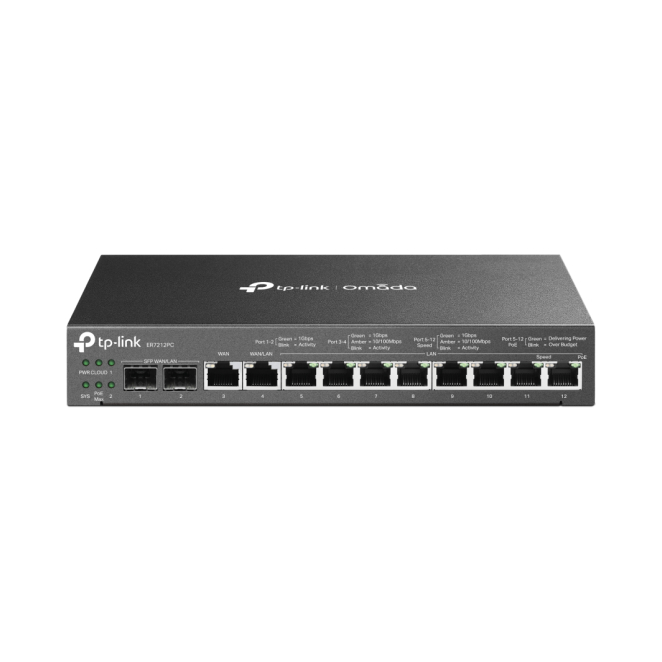 TP-Link Omada ER7212PC router Gigabit Ethernet Negro