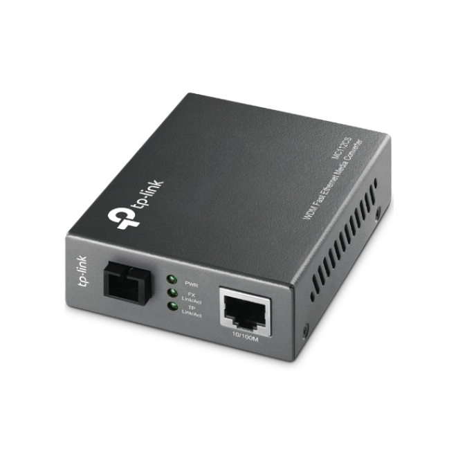 TP-Link MC112CS convertidor de medio 100 Mbit/s Monomodo Negro