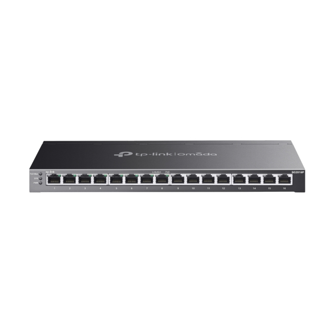 TP-Link Omada SG2016P switch Gestionado L2/L2+ Gigabit Ethernet (10/100/1000) Energía sobre Ethernet (PoE) Negro