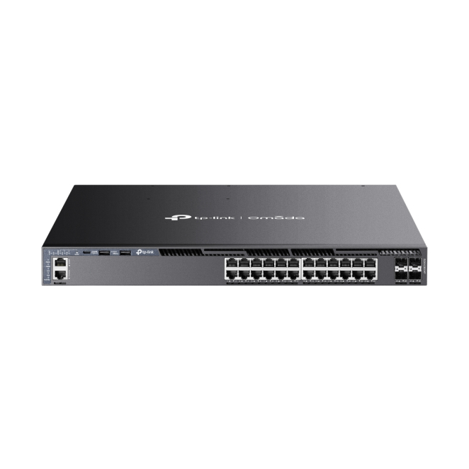 TP-Link Omada SG6428XHP switch Gestionado L3 Gigabit Ethernet (10/100/1000) Energía sobre Ethernet (PoE) 1U Negro
