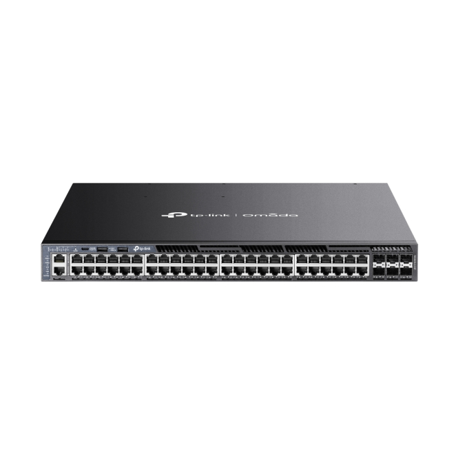TP-Link Omada SG6654XHP switch Gestionado L3 Gigabit Ethernet (10/100/1000) Energía sobre Ethernet (PoE) 1U Negro