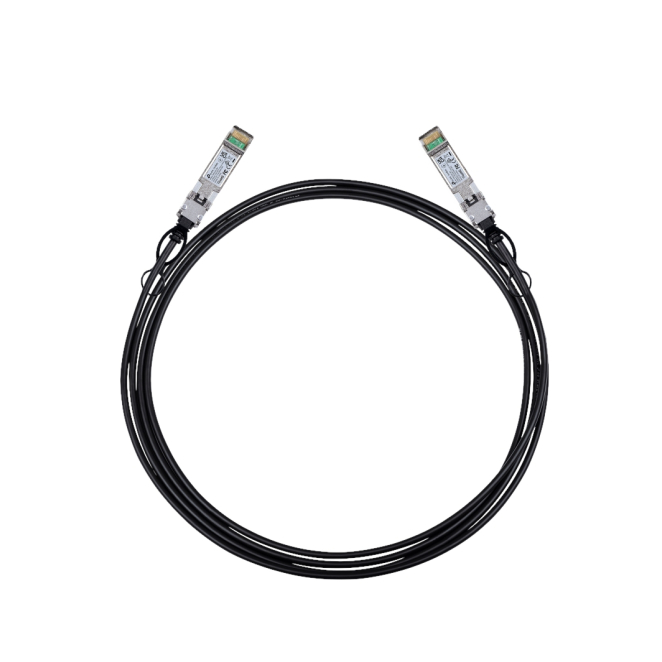 TP-Link Omada SM5220-3M Cable de fibra óptica e InfiniBand SFP+ DAC Negro