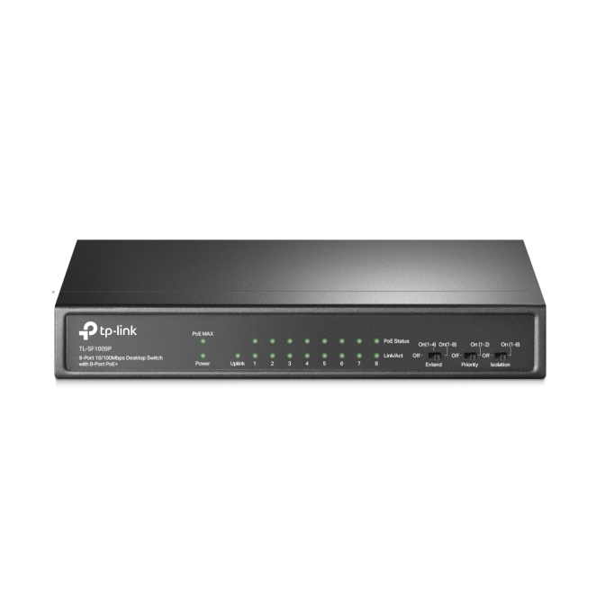 TP-Link TL-SF1009P switch No administrado Fast Ethernet (10/100) Energía sobre Ethernet (PoE) Negro