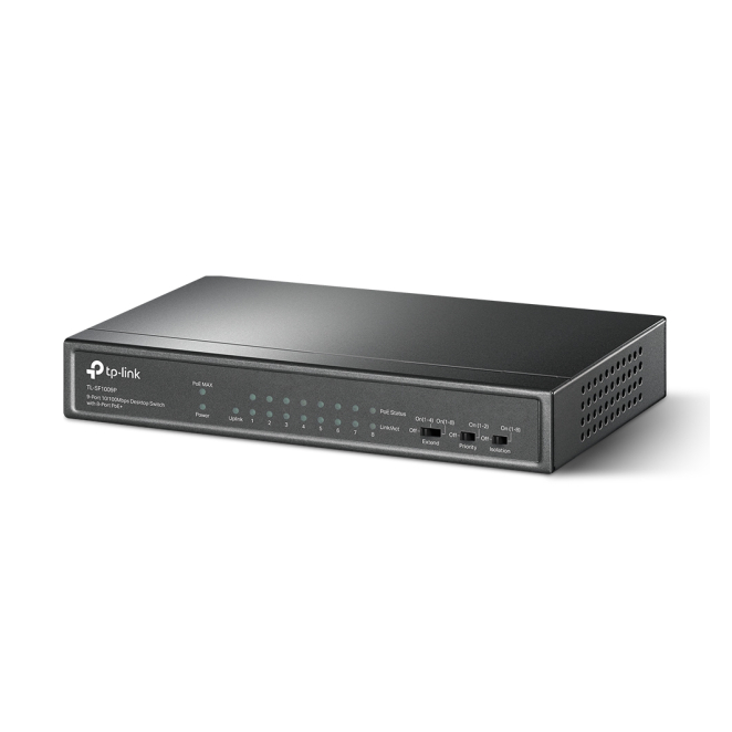 TP-Link TL-SF1009P vista frontal y trasera