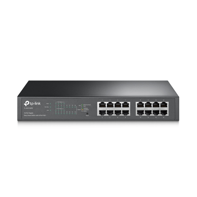 TP-Link TL-SG1016PE switch Gestionado L2 Gigabit Ethernet (10/100/1000) Energía sobre Ethernet (PoE) Negro