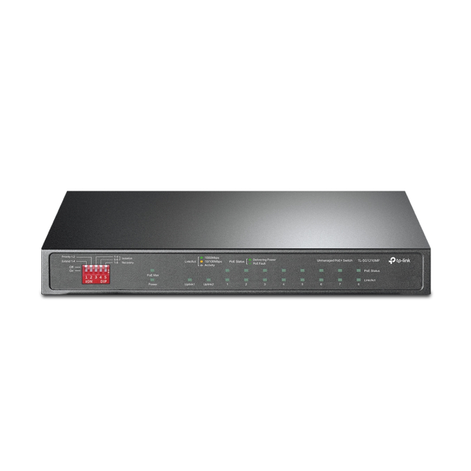 TP-Link TL-SG1210MP switch No administrado Gigabit Ethernet (10/100/1000) Energía sobre Ethernet (PoE) Negro