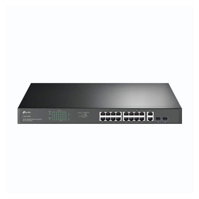 TP-Link TL-SG1218MP switch No administrado Gigabit Ethernet (10/100/1000) Energía sobre Ethernet (PoE) 1U Negro