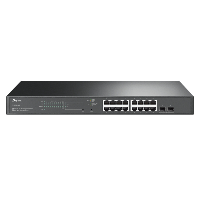 TP-Link JetStream TL-SG2218P switch Gestionado L2/L2+ Gigabit Ethernet (10/100/1000) Energía sobre Ethernet (PoE) 1U Negro