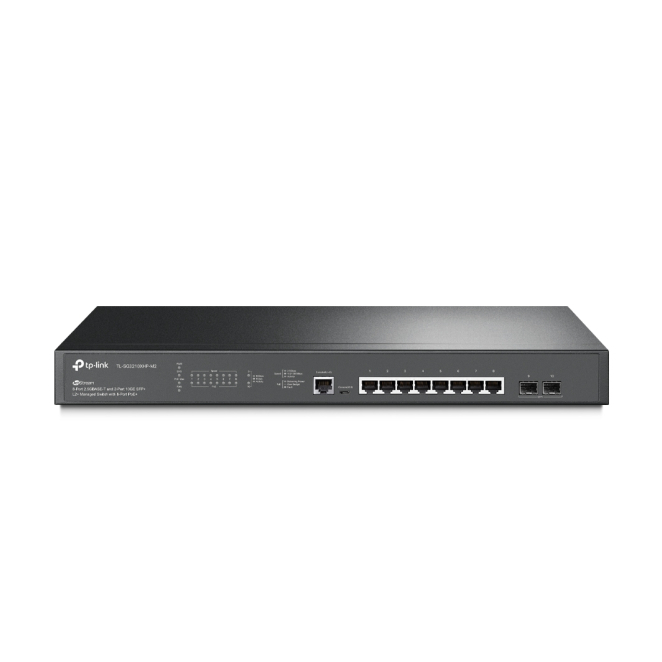 TP-Link JetStream TL-SG3210XHP-M2 switch Gestionado L2+ 2.5G Ethernet (100/1000/2500) Energía sobre Ethernet (PoE) 1U Negro