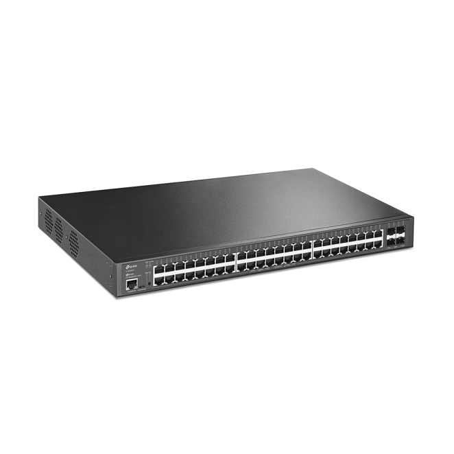 TP-Link JetStream TL-SG3452XP switch Gestionado L2+ Gigabit Ethernet (10/100/1000) Energía sobre Ethernet (PoE) 1U Negro