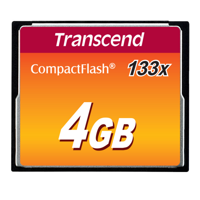 Transcend TS4GCF133 memoria flash 4 GB CompactFlash MLC