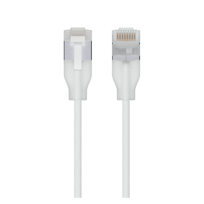 Ubiquiti UACC-Cable-Patch-EL-C6A-15M-W cable de red Translúcido, Blanco Cat6a