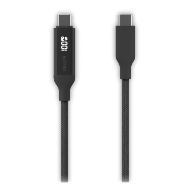 Ubiquiti UACC-Cable-USB-100W-1M-BK cable USB USB C Negro, Gris