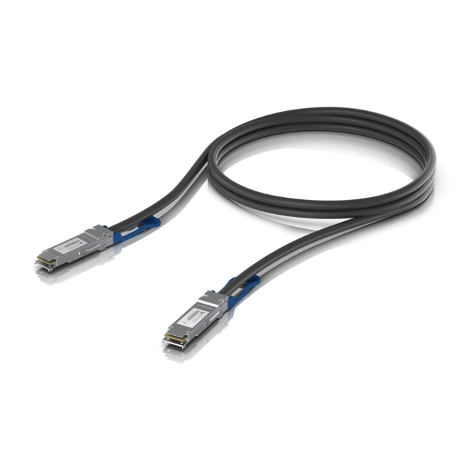 Ubiquiti UACC-DAC-QSFP28-1M-10 Cable de fibra óptica e InfiniBand Negro