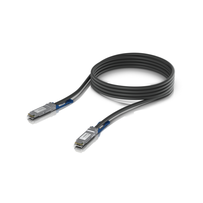 Ubiquiti UACC-DAC-QSFP28-3M Cable de fibra óptica e InfiniBand Negro
