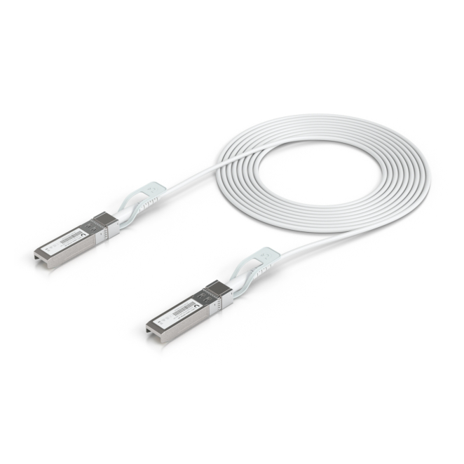 Ubiquiti UACC-Uplink-SFP28-3M Cable de fibra óptica e InfiniBand Blanco