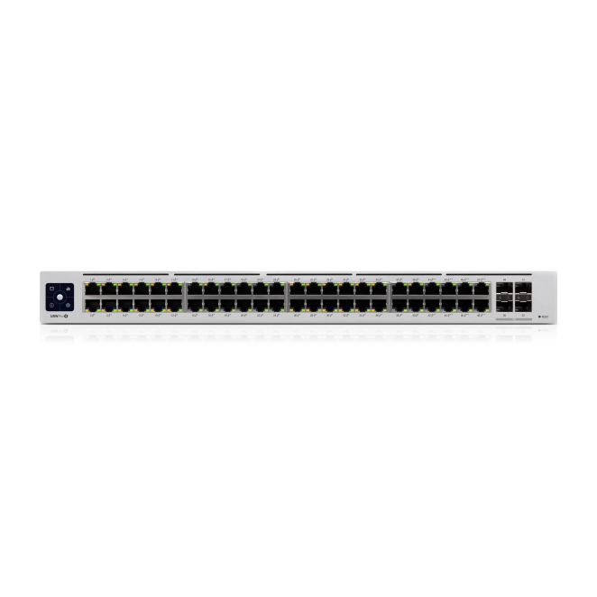 Ubiquiti UniFi Pro 48-Port PoE Gestionado L2/L3 Gigabit Ethernet (10/100/1000) Energía sobre Ethernet (PoE) 1U Plata