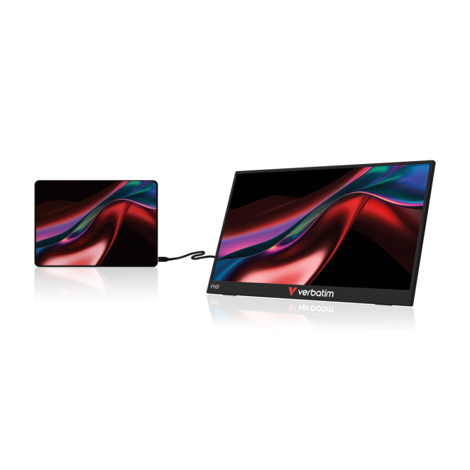 Verbatim Portable 14" FHD Touch Monitor LIGHT Monitor portátil Negro 35,6 cm (14") LCD 1920 x 1080 Pixeles