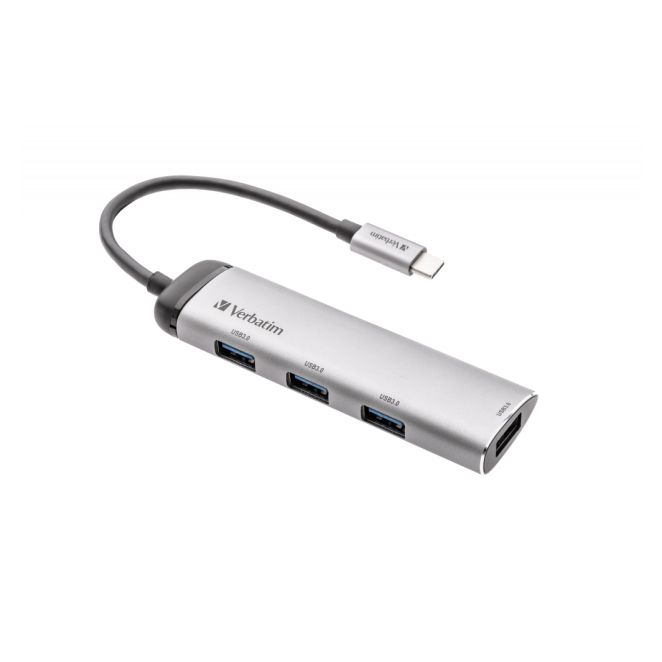 Verbatim Hub Multipuertos USB-C 4 puertos USB 3.2 Gen 1