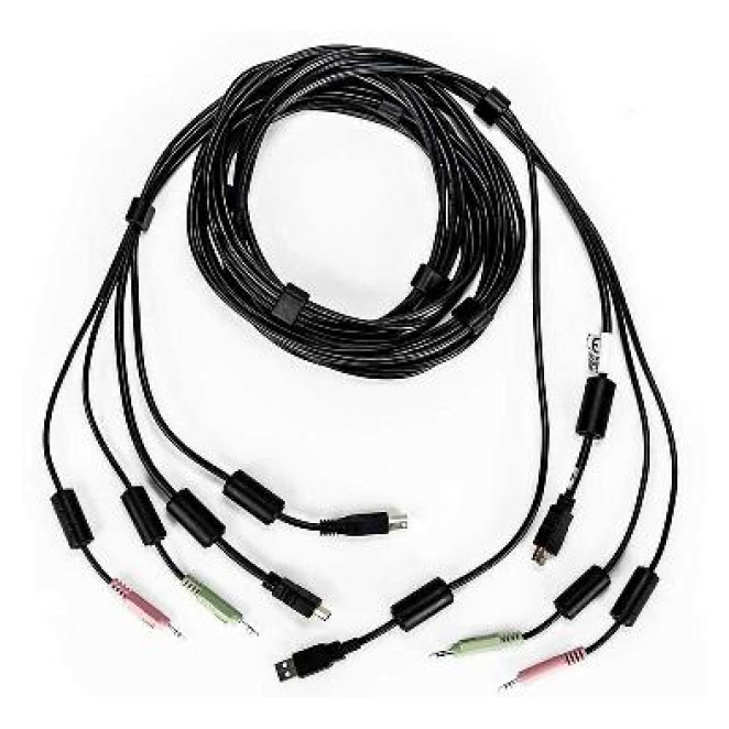Vertiv Avocent CBL0127 cable para video, teclado y ratón (kvm) Negro 3 m