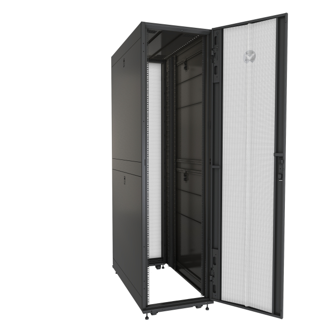 Vertiv VR3307 armario rack 48U Rack o bastidor independiente Negro, Transparente