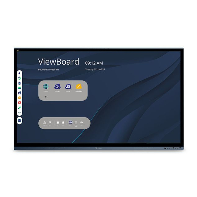 Viewsonic IFP6562 pantalla de señalización Panel plano interactivo 165,1 cm (65″) LED Wifi 350 cd / m² 4K Ultra HD Negro Pantalla táctil Procesador incorporado Android 8.0