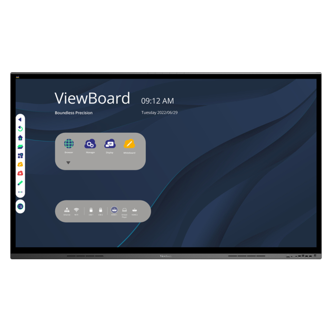 Viewsonic IFP7562, pantalla interactiva de 75 pulgadas 4K LED con wifi integrado y procesador Android