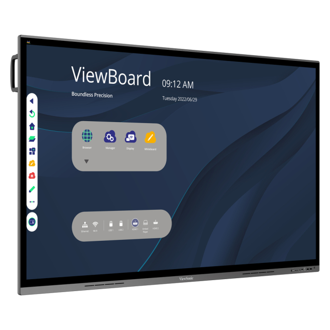 Viewsonic IFP7562, pantalla interactiva de 75 pulgadas 4K LED con wifi integrado y procesador Android