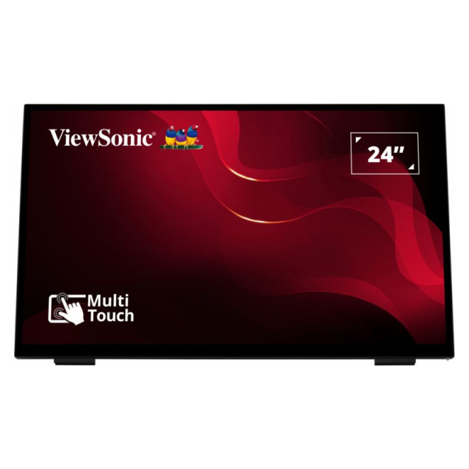 Viewsonic TD2465 pantalla de señalización Panel plano interactivo 61 cm (24″) LED 250 cd / m² Full HD Negro Pantalla táctil
