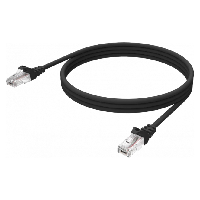 Vision TC 1MCAT6A/BL cable de red Negro 1 m Cat6a U/UTP (UTP)