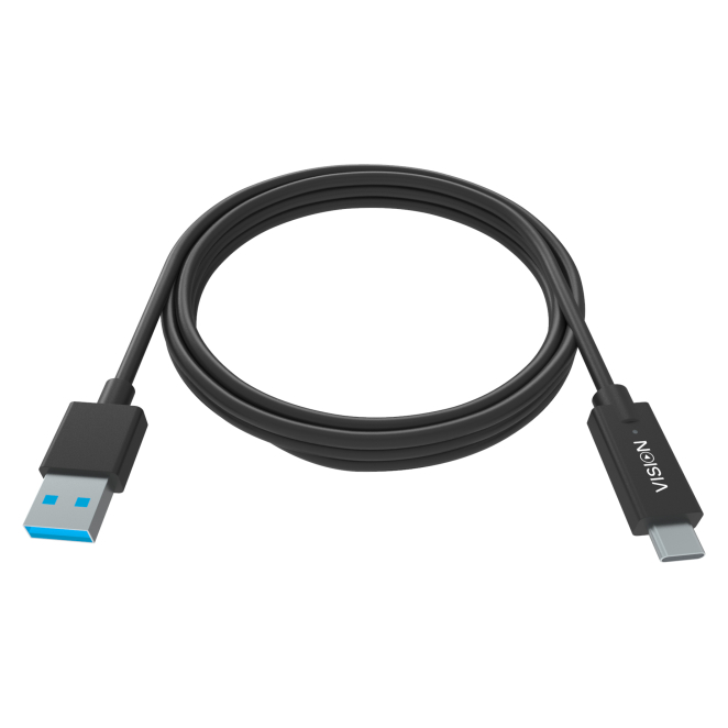Vision TC 1MUSBCA/BL cable USB USB 3.2 Gen 1 (3.1 Gen 1) 1 m USB A USB C Negro