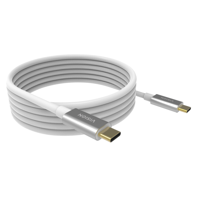 Vision TC 4MUSBC cable USB USB 3.2 Gen 2 (3.1 Gen 2) 4 m USB C Blanco