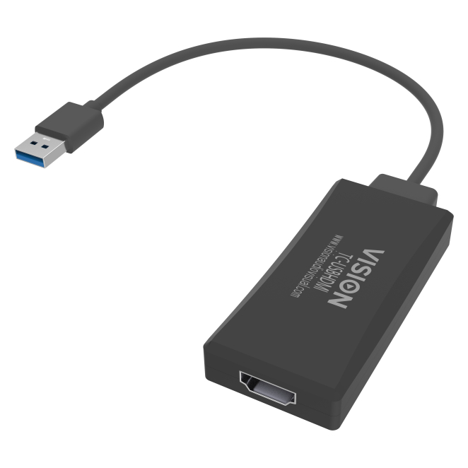Vision TC-USBHDMI Adaptador gráfico USB 1920 x 1080 Pixeles Negro