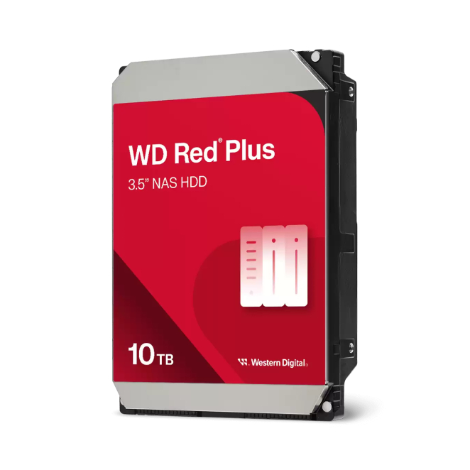 Western Digital Red Plus WD100EFGX disco duro interno 10 TB 7200 RPM 256 MB 3.5″ Serial ATA III