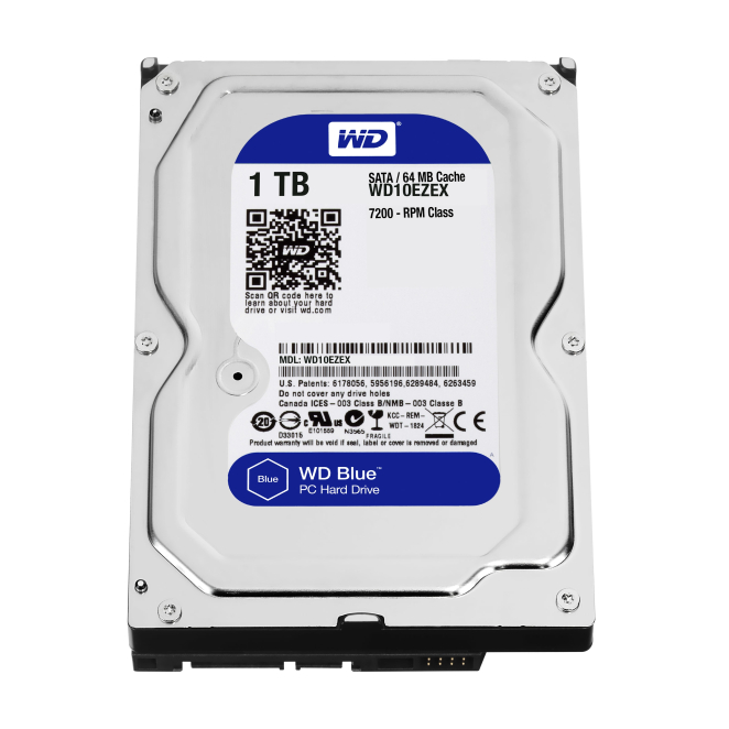 Western Digital Blue disco duro interno 1 TB 7200 RPM 64 MB 3.5″ Serial ATA III