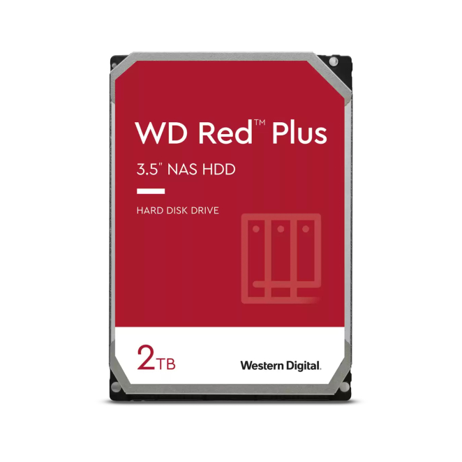 Western Digital Red Plus disco duro interno 2 TB 5400 RPM 64 MB 3.5″ SATA