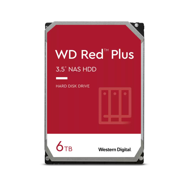 Western Digital Red Plus disco duro interno 6 TB 5400 RPM 256 MB 3.5″ Serial ATA III