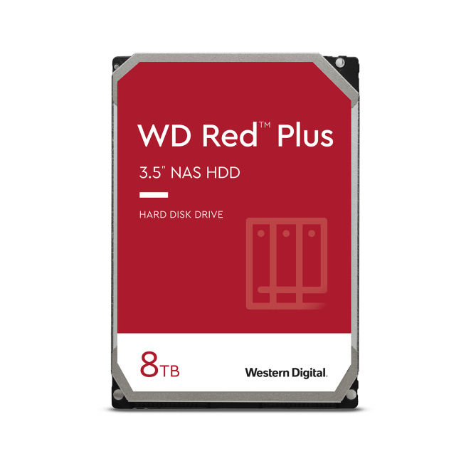 Western Digital Red Plus disco duro interno 8 TB 5640 RPM 256 MB 3.5″ Serial ATA III