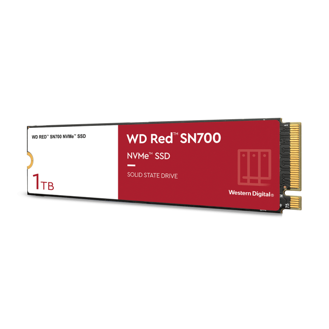 Western Digital Red SN700 1 TB M.2 PCI Express 3.0 NVMe en ángulo frontal