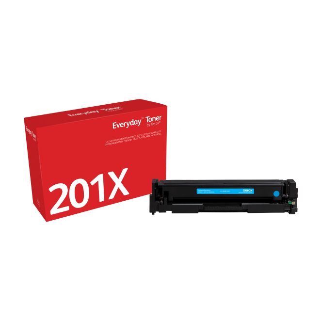 El tóner Everyday™ Cian de Xerox es compatible con HP 201X (CF401X), Capacidad alta
