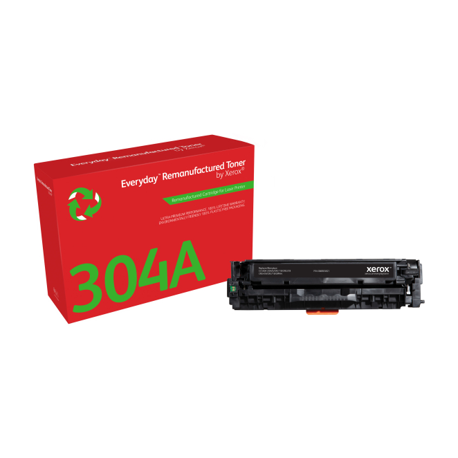 Tóner Everyday™ Negro remanufacturado de Xerox es compatible con HP 304A (CC530A), Capacidad estándar