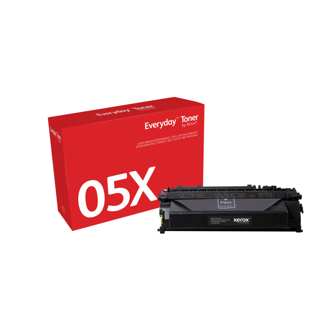 El tóner Everyday™ Negro de Xerox es compatible con HP 05X (CE505X), Capacidad alta